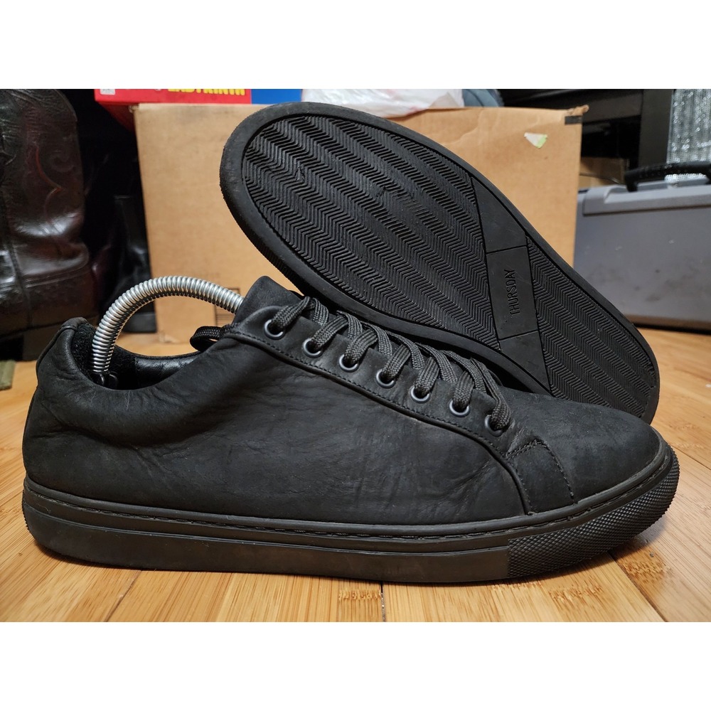 Thursday Boot Co Everyday Black Leather Low Top Sneakers Mens 10.5 Lace Up Shoes